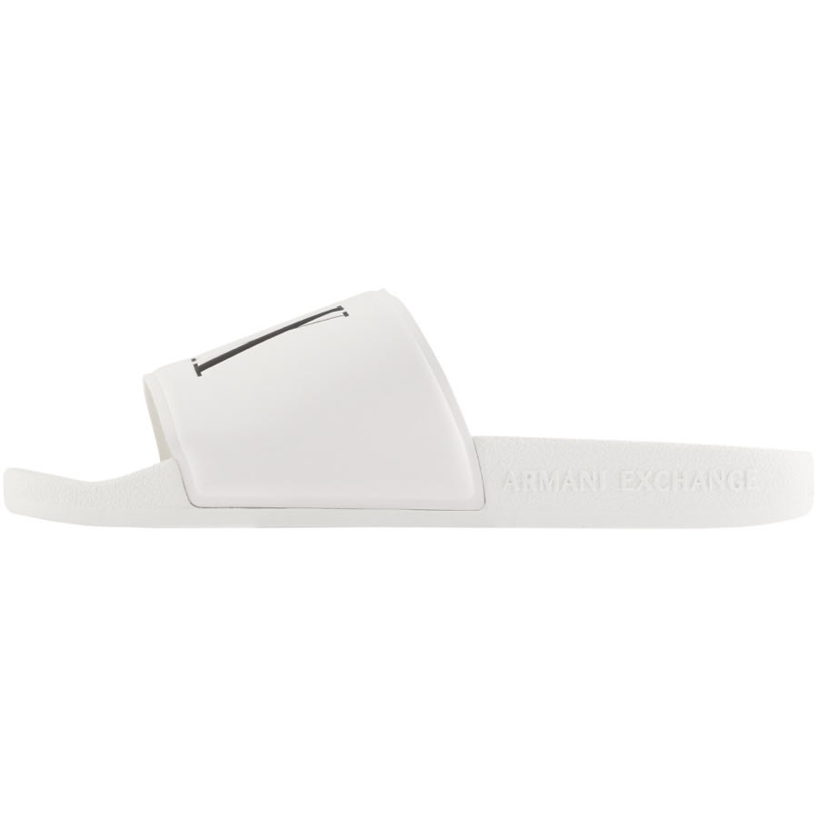 Alternative Image for ProductArmani Exchange Logo Sliders White2